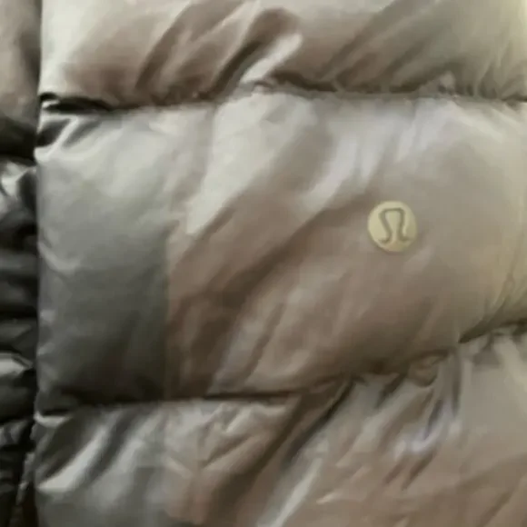 Lululemon Brave the Cold Goose Down Coat Women 6 Black Blue? Long Puffer Hooded - Picture 7 of 13